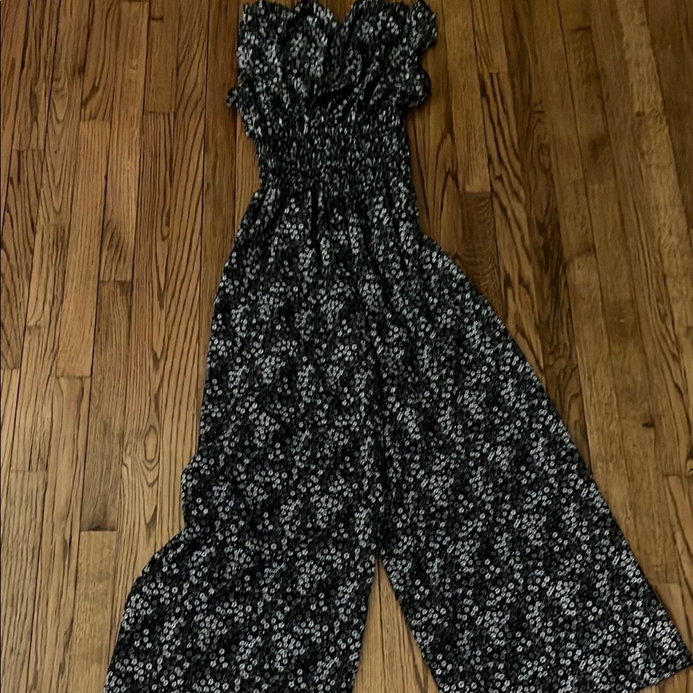 Floral Black Jumpsuit